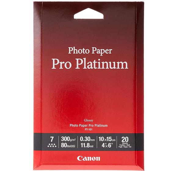 Imagem de Papel Fotográfico Canon Pro Platinum PT-101 10x15cm (4"x6")