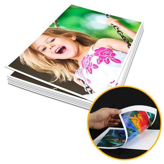 Papel Fotográfico Dupla Face Glossy Brilho A4 230g 500 Folhas H230 Tudoprafoto Papel 7408