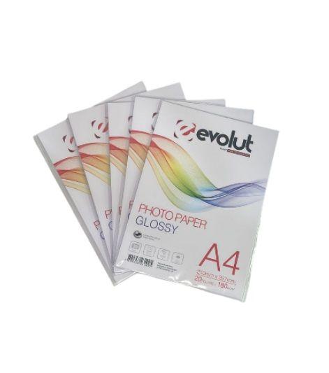 Imagem de Papel Fotográfico Foto 180g A4 Glossy 100 Folhas Evolut Brilhante