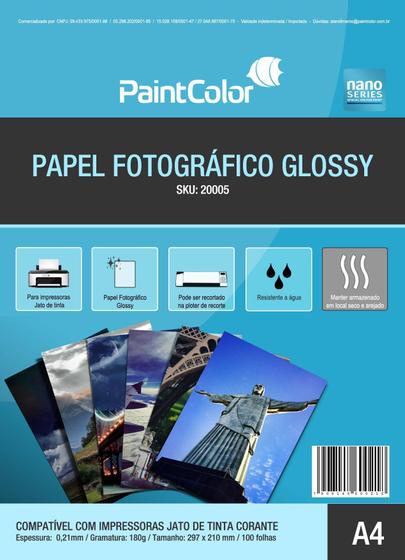 Imagem de Papel Fotográfico Glossy A4 180g 100 Folhas