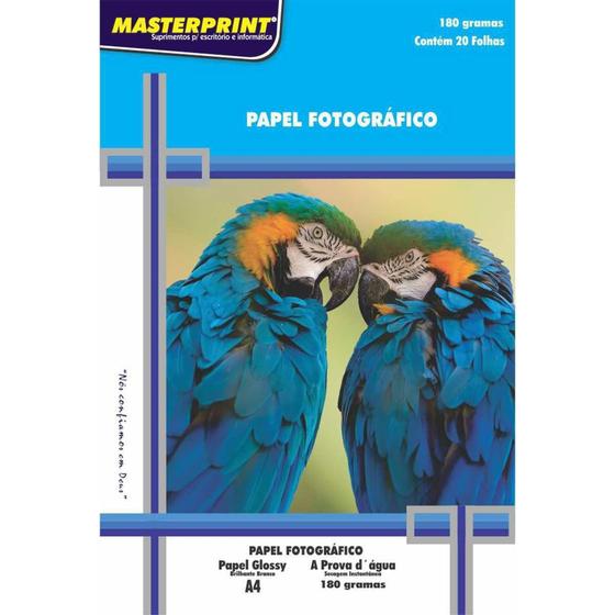 Imagem de Papel Fotografico INKJET A4 GLOSSY 180G PCT com 20 - GNA