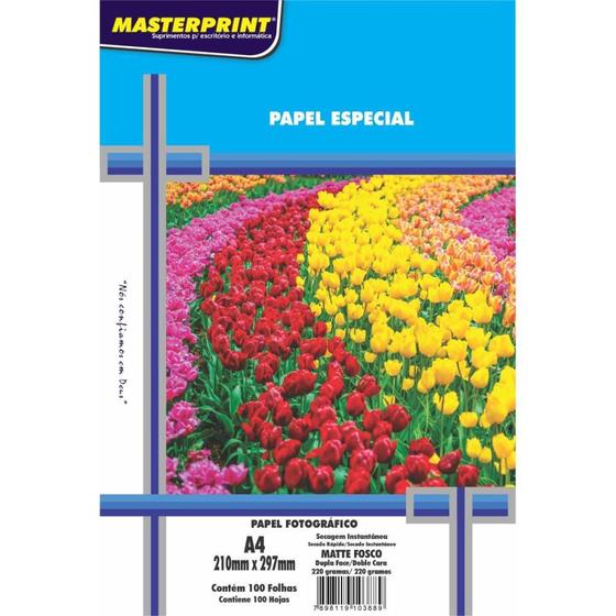 Imagem de Papel Fotografico INKJET A4 Matte D. Face 220G