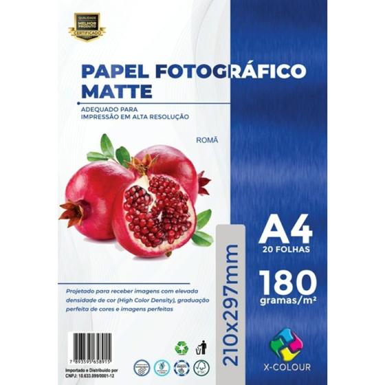 Imagem de Papel fotográfico Matte Fosco  180gr a prova água  200 folhas