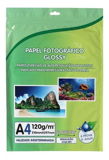 Imagem de Papel Fotográfico Premium A4 Glossy 120G 20 Folhas