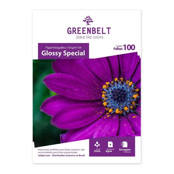 Imagem de Papel Glossy A4 135g Greenbelt 100 folhas