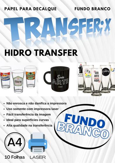 Imagem de Papel Hidro Transfer Fundo Branco 10 Folhas A4 Transferix