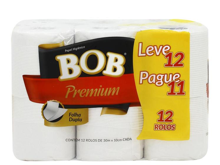 Imagem de Papel Higienico Bob Premium Fd 30m 12rl 6pc