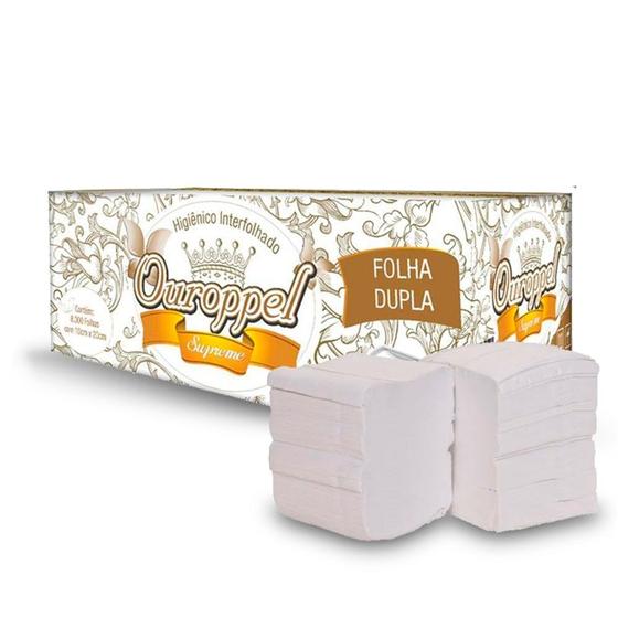 Imagem de Papel higienico cai cai folha dulpa c/8000 ouroppel