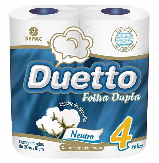 Imagem de Papel Higiênico Duetto Folha Dupla Com 30cm 0274 Sepac - 4rl