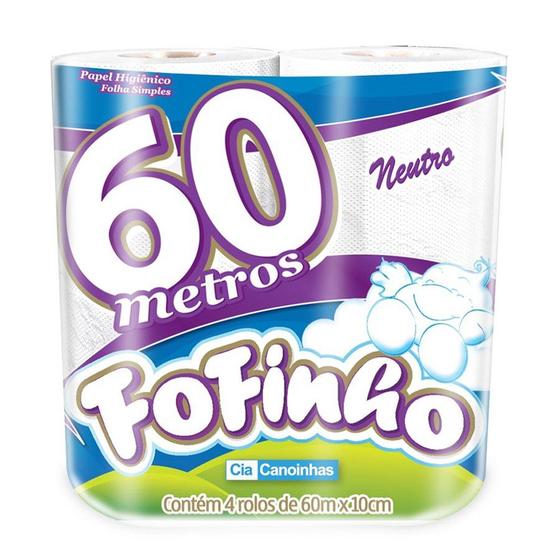 Imagem de Papel Higienico Fofinho Fs 60m 4rl 16pc