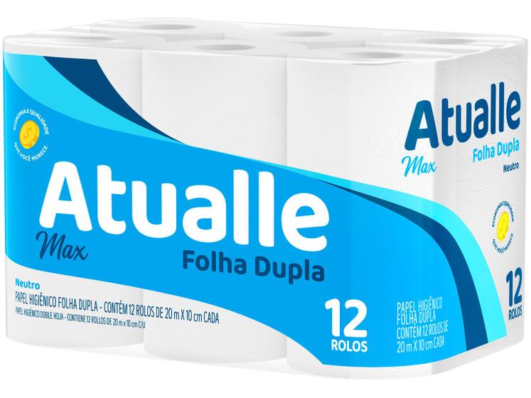 Papel Higiênico Folha Dupla Mili Atualle Max 12 Rolos 20m Menor preço em Papel Higiênico Folha Dupla Mili Atualle Max 12 Rolos 20m