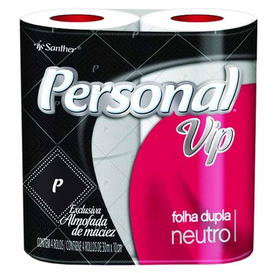 Papel Higiênico Folha Dupla Personal Vip 30m 4 Rolos Menor preço em Papel Higiênico Folha Dupla Personal Vip 30m 4 Rolos