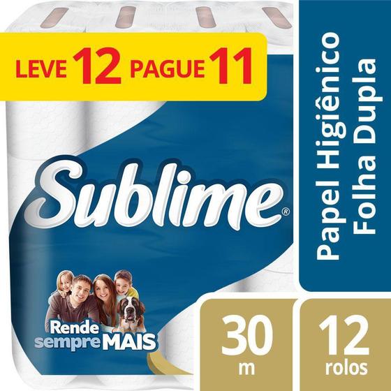Papel Higiênico Folha Dupla Sublime c/12 Rolos Menor preço em Papel Higiênico Folha Dupla Sublime c/12 Rolos