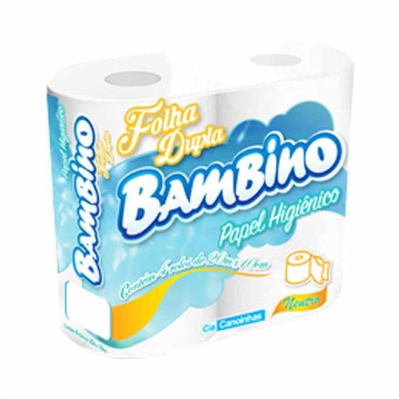 Imagem de Papel higienico neutro folha dupla com 20m  / 4un / canoinhas