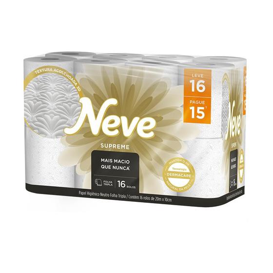 Papel Higiênico Neve Supreme Folha Tripla Leve 16 Pague 15 Menor preço em Papel Higiênico Neve Supreme Folha Tripla Leve 16 Pague 15