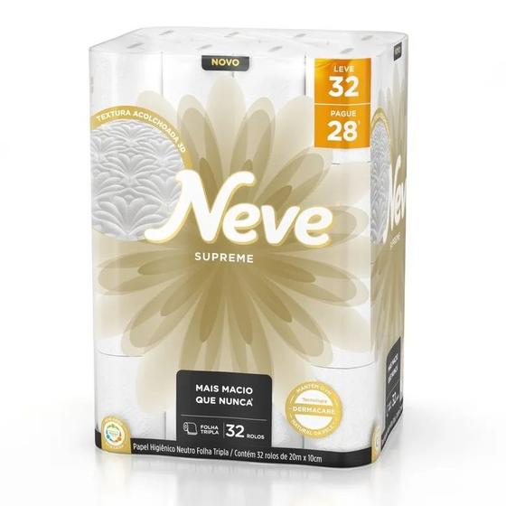 Imagem de Papel Higiênico Neve Supreme Leve 32 Pague 28 - 32 Rolos