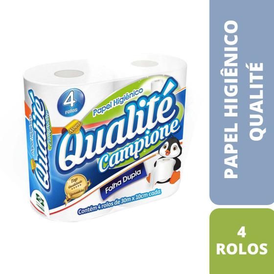 Imagem de Papel higienico qualite folha dupla c/ 4 rolos 30m
