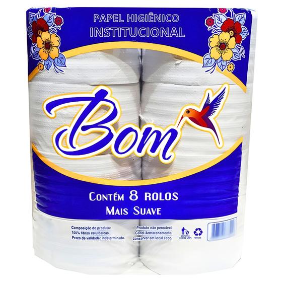 Imagem de Papel Higiênico Rolão Institucional Grande Branco Alta Absorção Eficiente Pacote Com 8 Unidades