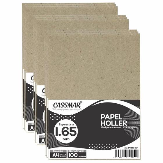 Imagem de Papel Holler para Cartonagem A4 1,65mm 210x297mm 100un