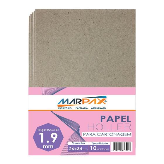 Imagem de Papel Holler para cartonagem Marpax 1,9mm 26x34cm 10un