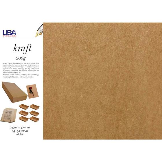 Imagem de Papel KRAFT Folha 297X420MM A3 200G