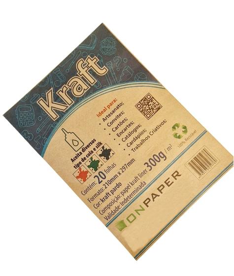 Papel Kraft Pardo A4 300 G Criativo P/ Artesanato Com 20 Fls Menor preço em Papel Kraft Pardo A4 300 G Criativo P/ Artesanato Com 20 Fls
