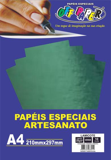 Imagem de Papel Lamicote 250g/m² A4 10 Folhas Off Paper (SKU 1546N)