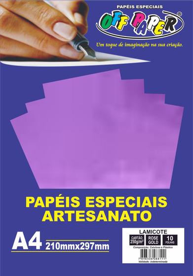 Imagem de Papel Lamicote 250g/m² A4 10 Folhas Off Paper (SKU 1546N)