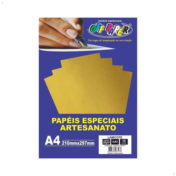 Imagem de Papel Lamicote 250g PCT C/ 10 Folhas - Off Paper