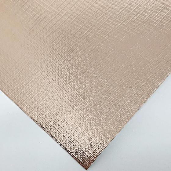 Imagem de Papel Laminada 30x30cm 180 gramas Texturizado Telado Rose Gold Lamicote - 5 Folhas