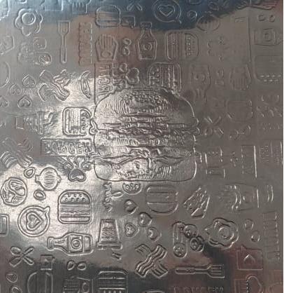 Imagem de Papel laminado aluminio lanche hamburguer térmico grande