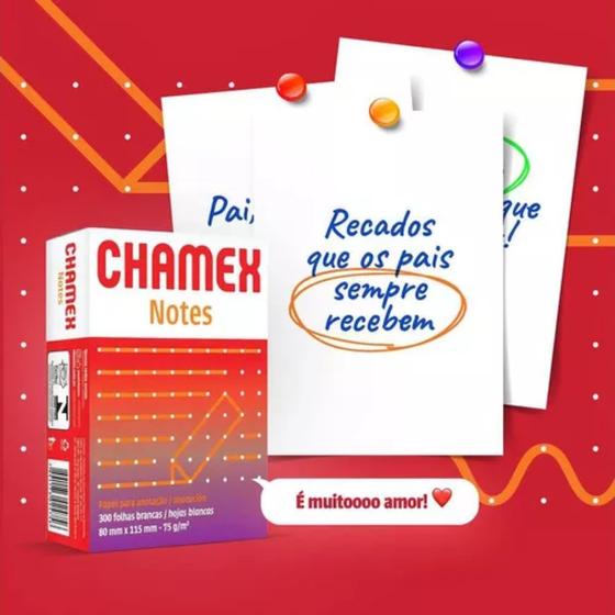 Imagem de Papel Lembrete Anotação Chamex Notes 75g Com 300 Folhas