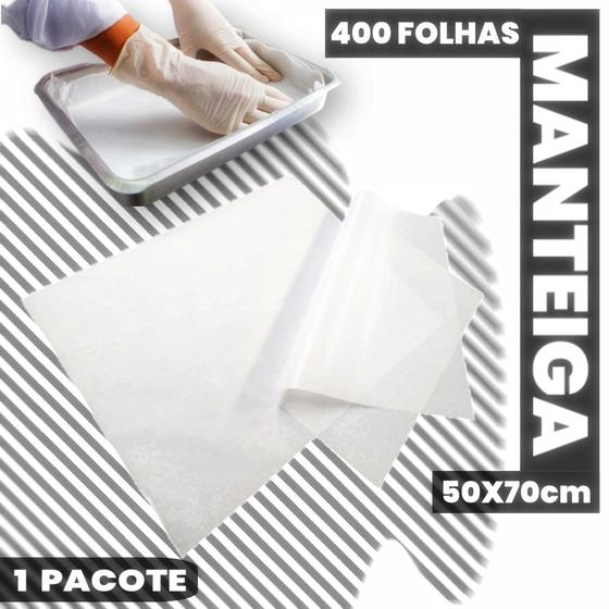 Imagem de Papel manteiga fino forno para untar forma assar bolo 50x70