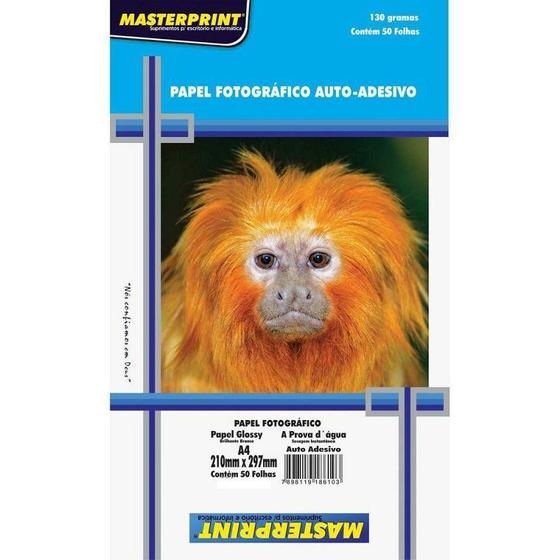 Papel Masterprint Foto Auto Adesivo 130G A4 50Fls Der 4 Menor preço em Papel Masterprint Foto Auto Adesivo 130G A4 50Fls Der 4