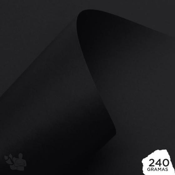 Imagem de Papel Offset Preto (black) 240g A4 20 Folhas