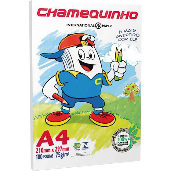 Papel Ofício A4 100 Folhas Chamequinho Chamex - Chamex - Papéis ...