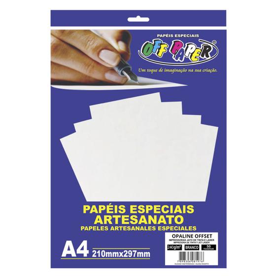 Imagem de Papel Opaline/offset A4 240g 50 Folhas Off Paper 