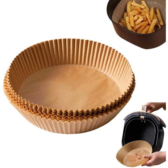 Papel Para Air Fryer Descartáveis Antiaderentes - 50 Und. - Importado Imagem de Papel Para Air Fryer Descartáveis Antiaderentes - 50 Und.