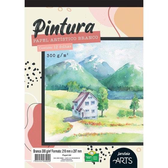 Papel Para Aquarela A4 300g- Jandaia Arts - Papel Aquarela - Magazine Luiza