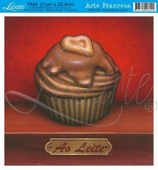 Imagem de Papel para Arte Francesa Litoarte 21 X 21cm - AFQ 076 Chocolate ao Leite