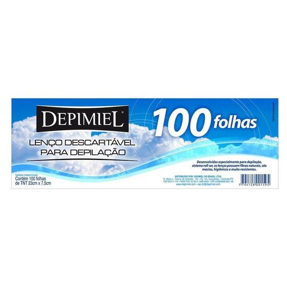 Imagem de Papel Para Depilação Depimiel Com 100 Folhas