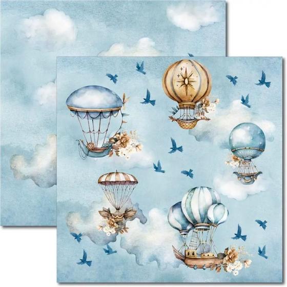 Imagem de Papel para Scrapbook Sandra Família Arte Fácil Céu dos Sonhos 1 - SC-842