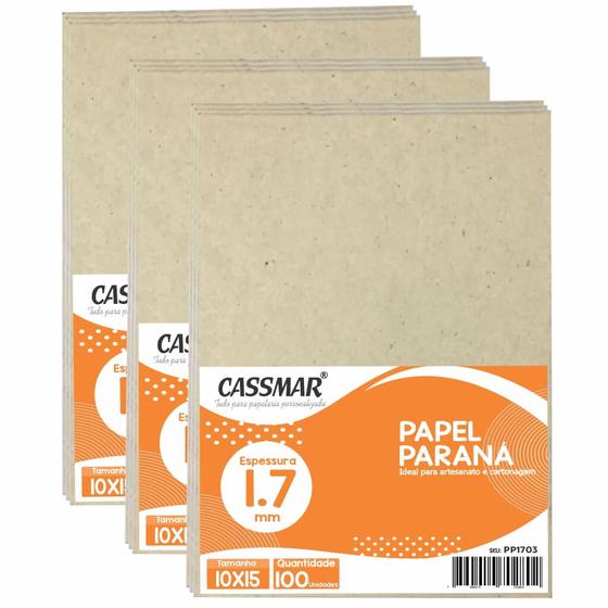 Imagem de Papel Paraná para Cartonagem 1,7mm 10x15cm 100un