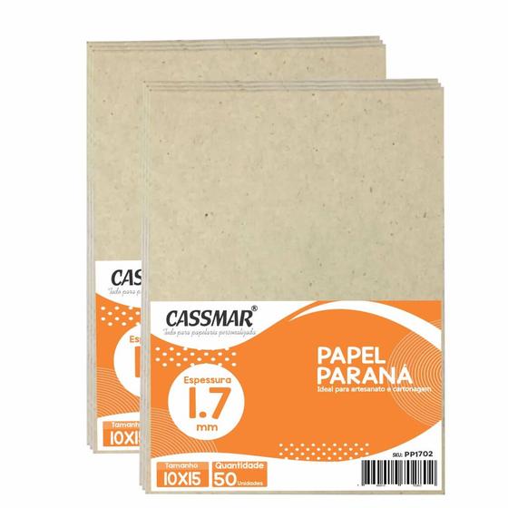 Imagem de Papel Paraná para Cartonagem 1,7mm 10x15cm 50un