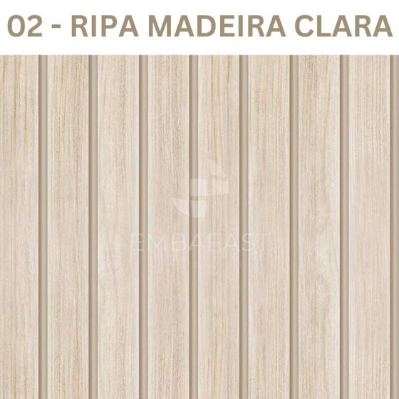 Imagem de Papel Parede Adesivo Ripado Madeira 10 Metros Lavável Encapa Móveis Envelopamento Autocolante 3D Rolo Plástico Ripa Deco