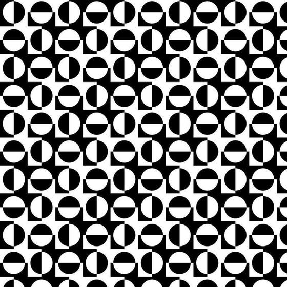 Imagem de Papel Parede Círculos Preto E Branco Com Retângulos Adesivo