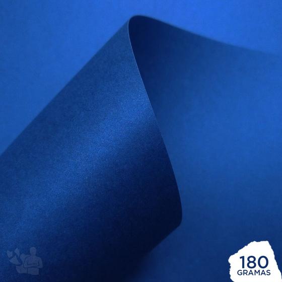 Imagem de Papel Perolizado 180g A4 (Azul Marinho) 10 folhas 