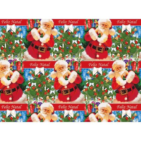 Imagem de Papel Presente Natal 48X66CM Mono Sortido - Pacote com 50 Unidades