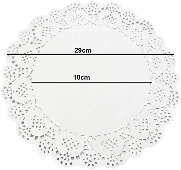 Imagem de Papel rendado doilies 29 cm c/100 un - branco