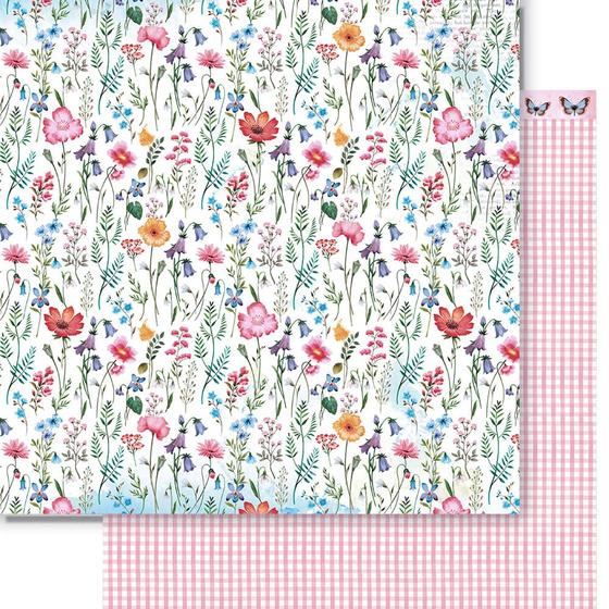 Imagem de Papel Scrapbook Dupla Face Flores do Campo Sd-1250 30,5x30,5cm Litoarte